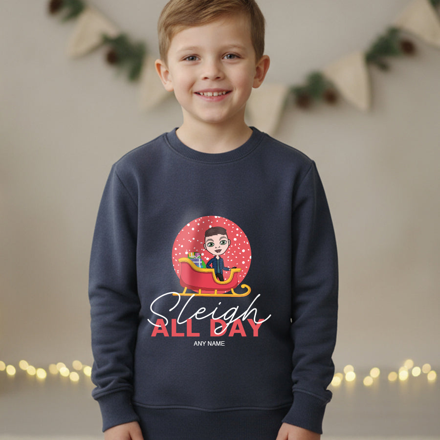 Jnr Boys Sleigh All Day Christmas Jumper