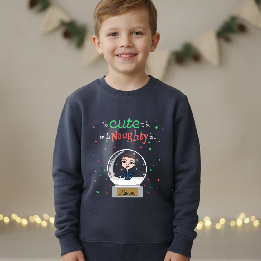Jnr Boys Too Cute Christmas Jumper