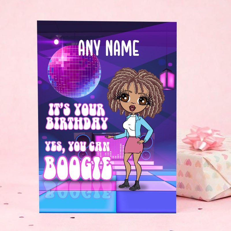Personalised You Can Boogie Birthday Card