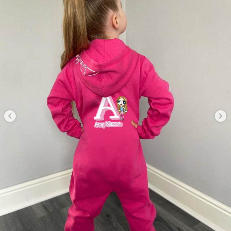 ClaireaBella Girls Personalised Large Initial Onesie exclusively at ...