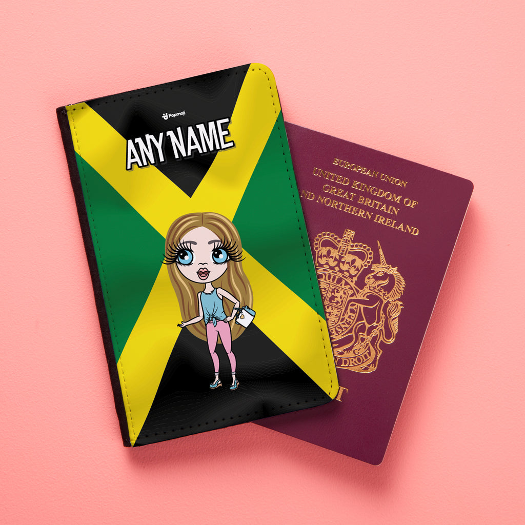 ClaireaBella Girls Jamaican Flag Passport Cover
