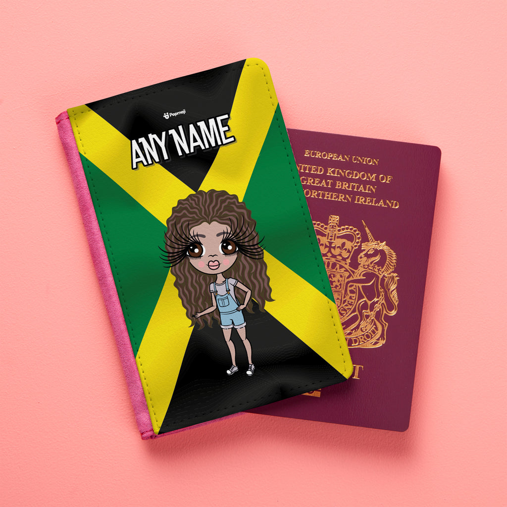ClaireaBella Girls Jamaican Flag Passport Cover
