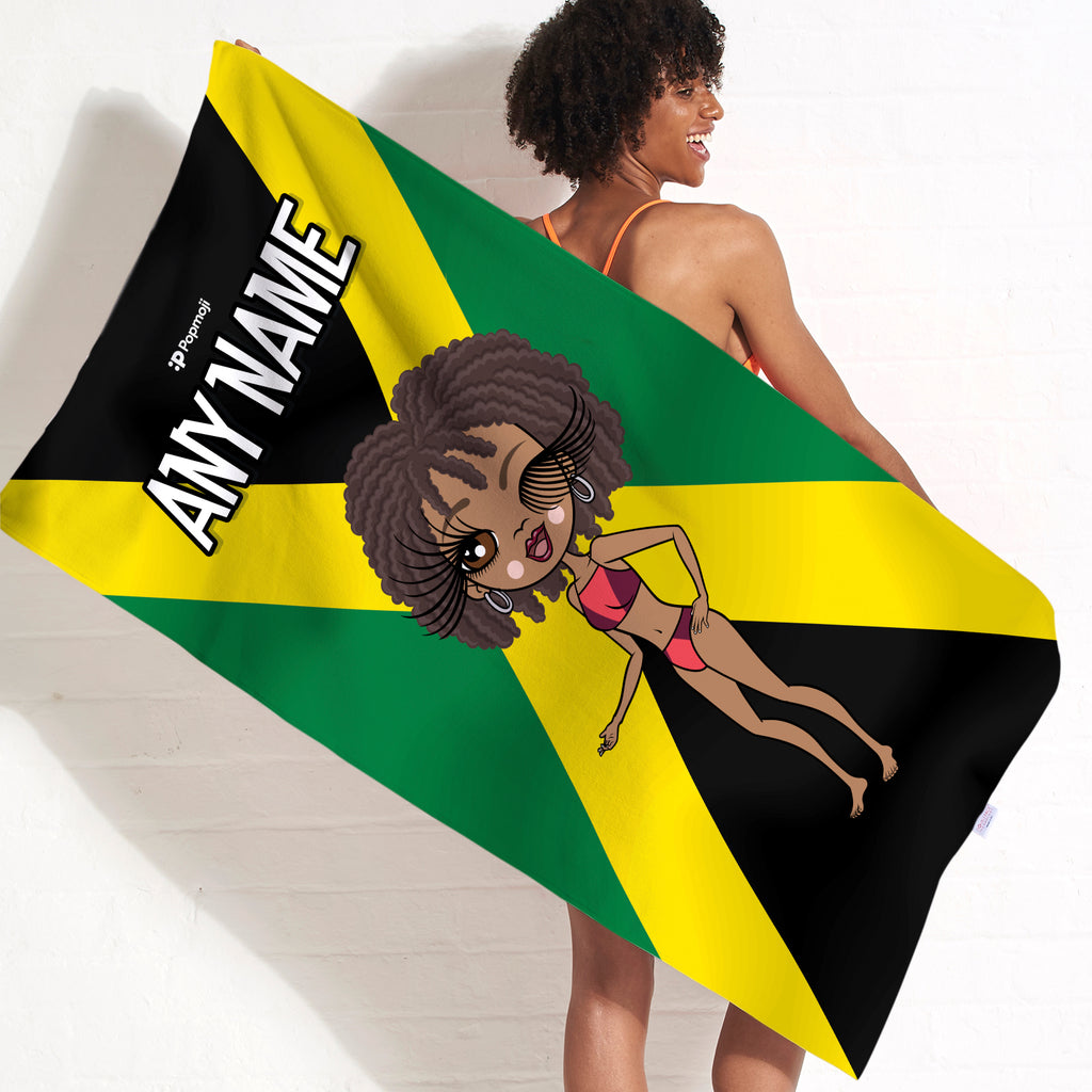 ClaireaBella Jamaican Flag Beach Towel