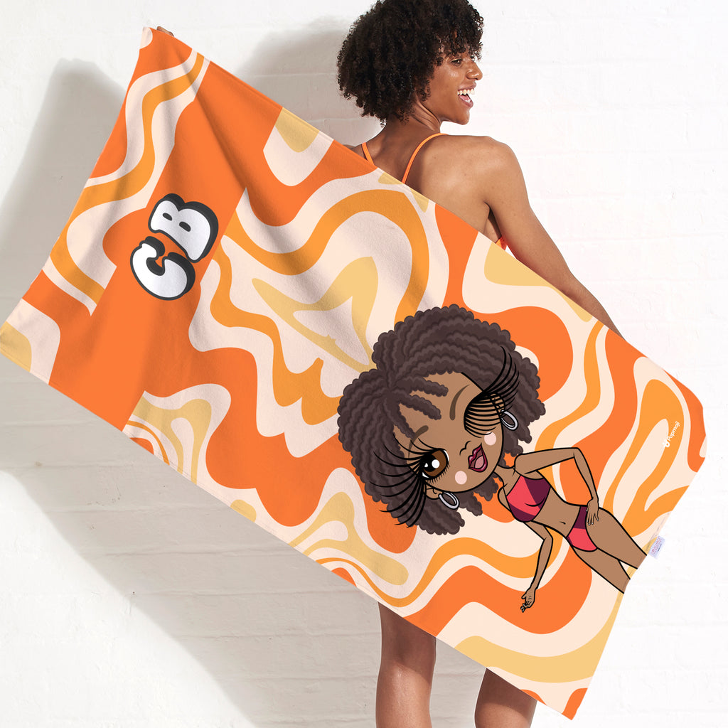 ClaireaBella Personalised Swiggle Beach Towel