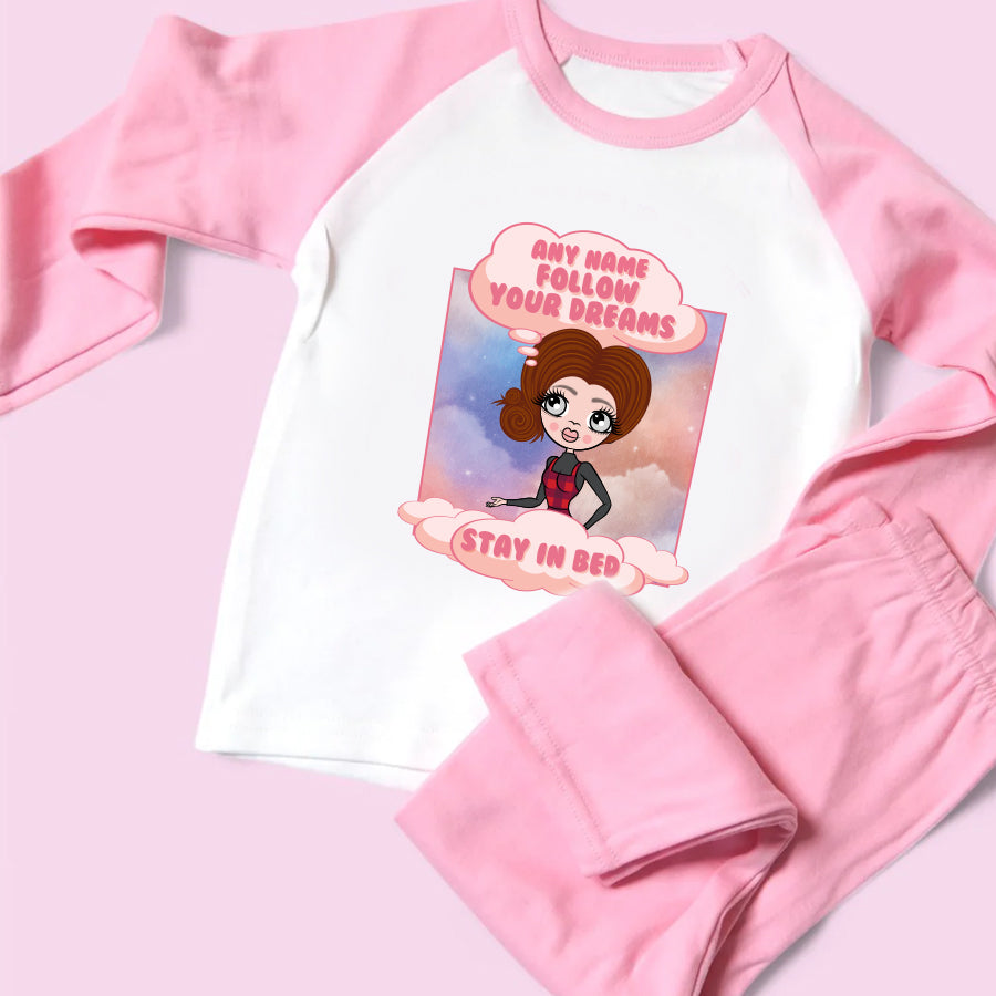 ClaireaBella Personalised Follow Your Dreams Pyjamas