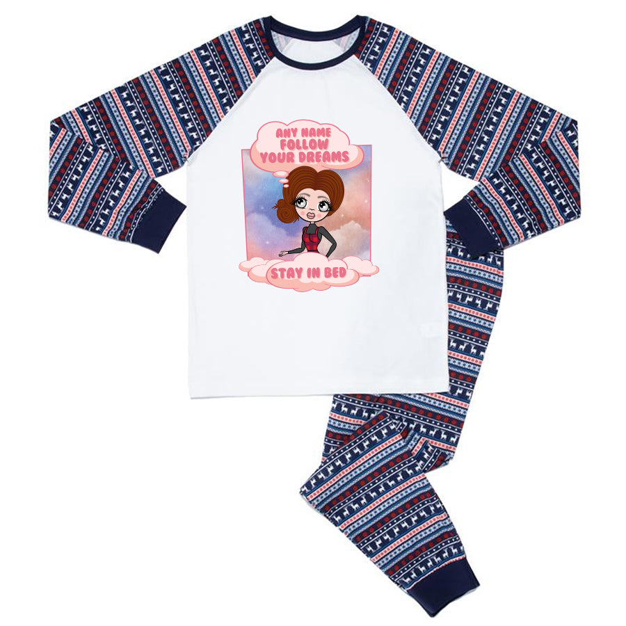 ClaireaBella Personalised Follow Your Dreams Pyjamas