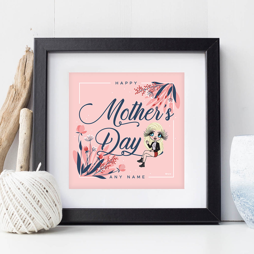 ClaireaBella Pink Floral Mother's Day Personalised Framed Print