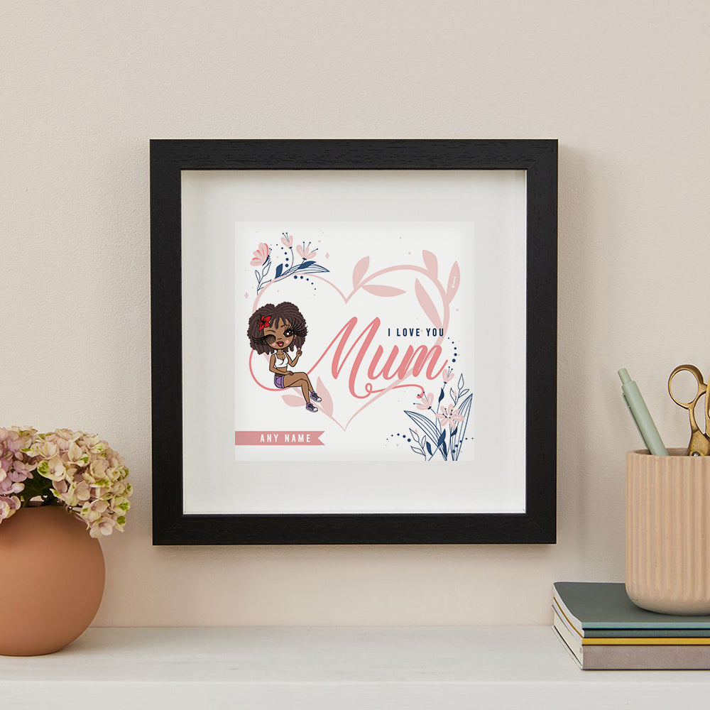 ClaireaBella I Love You Mum Personalised Framed Print