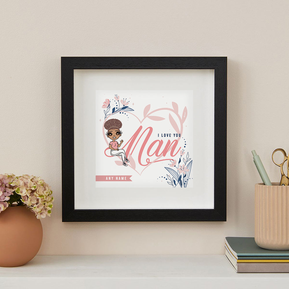 ClaireaBella I Love You Nan Personalised Framed Print