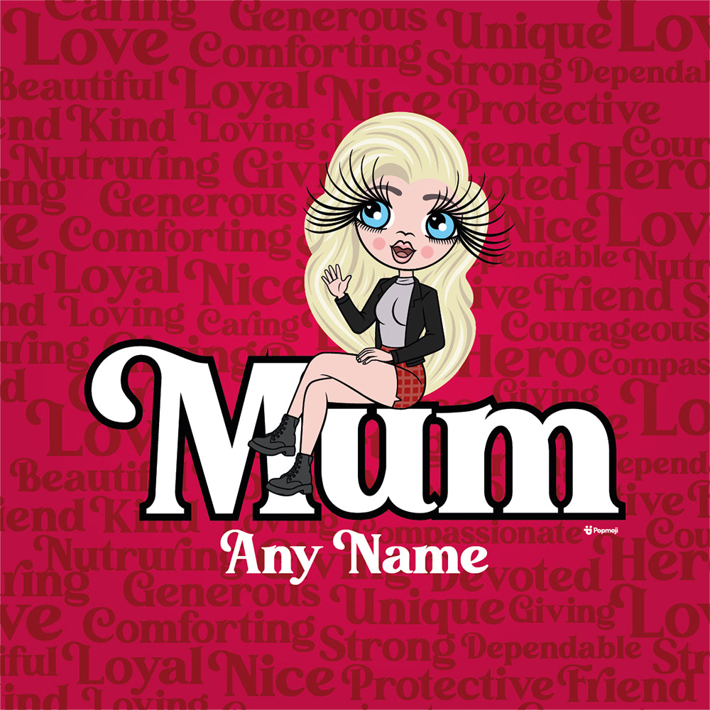 ClaireaBella Mum Typography Personalised Framed Print