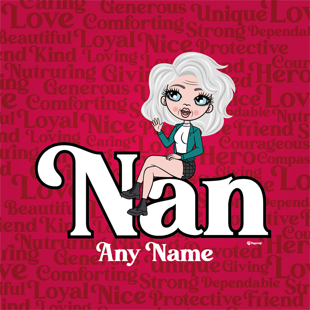 ClaireaBella Nan Typography Personalised Framed Print