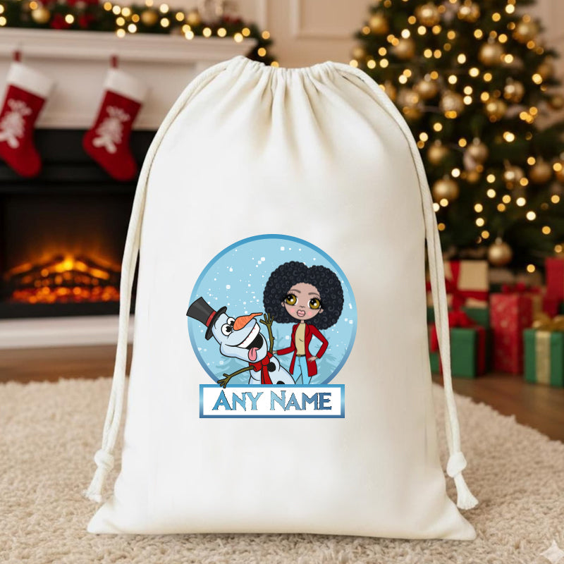 ClaireaBella Personalised Frosty Snowman Christmas Sack