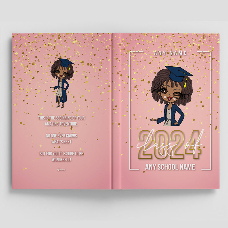 ClaireaBella Pink Confetti Leavers Book