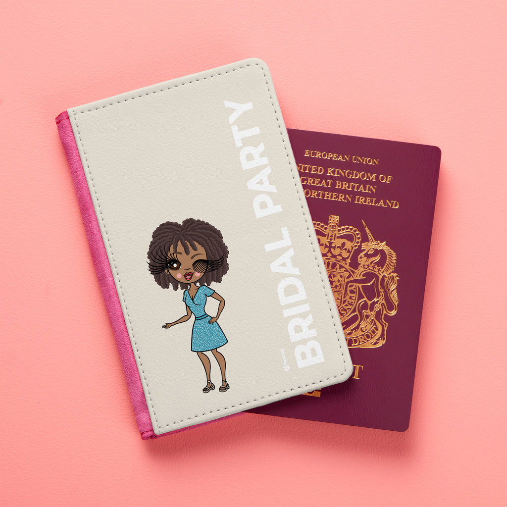 ClaireaBella Bold Bridal Beige Party Passport Cover