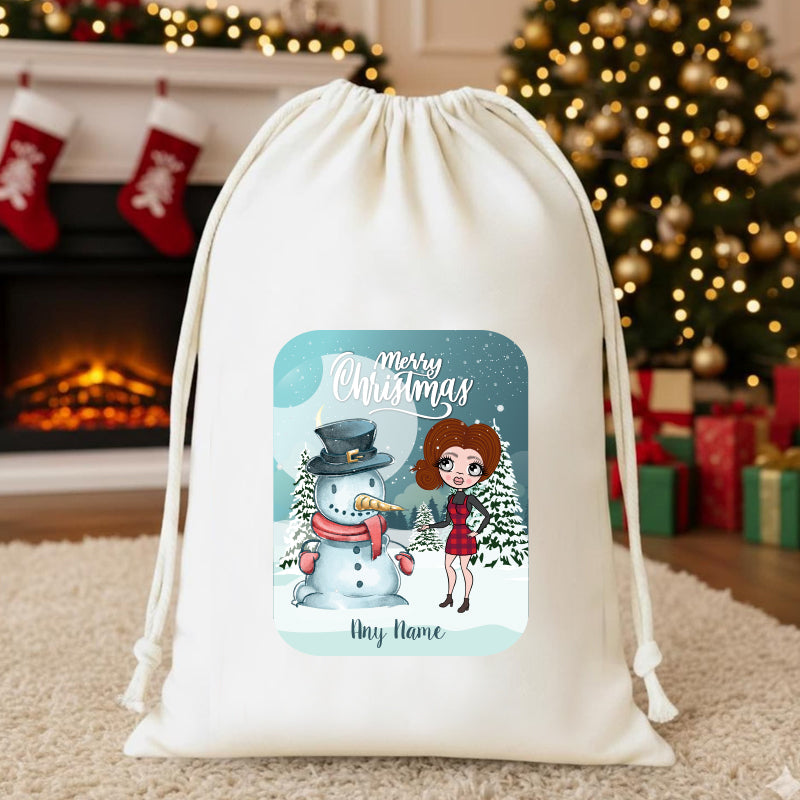 ClaireaBella Personalised Snowman Christmas Sack