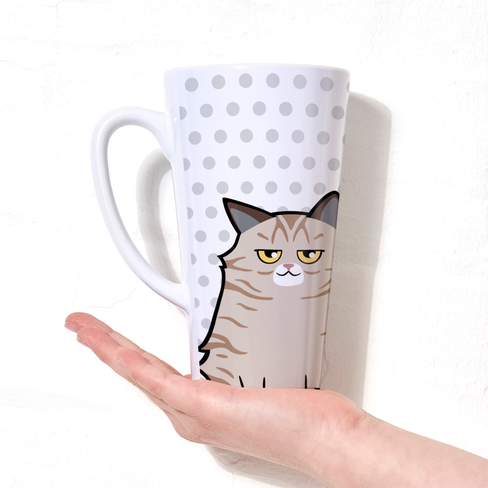 Personalised Cat Purrfect Cuppa Latte Mug