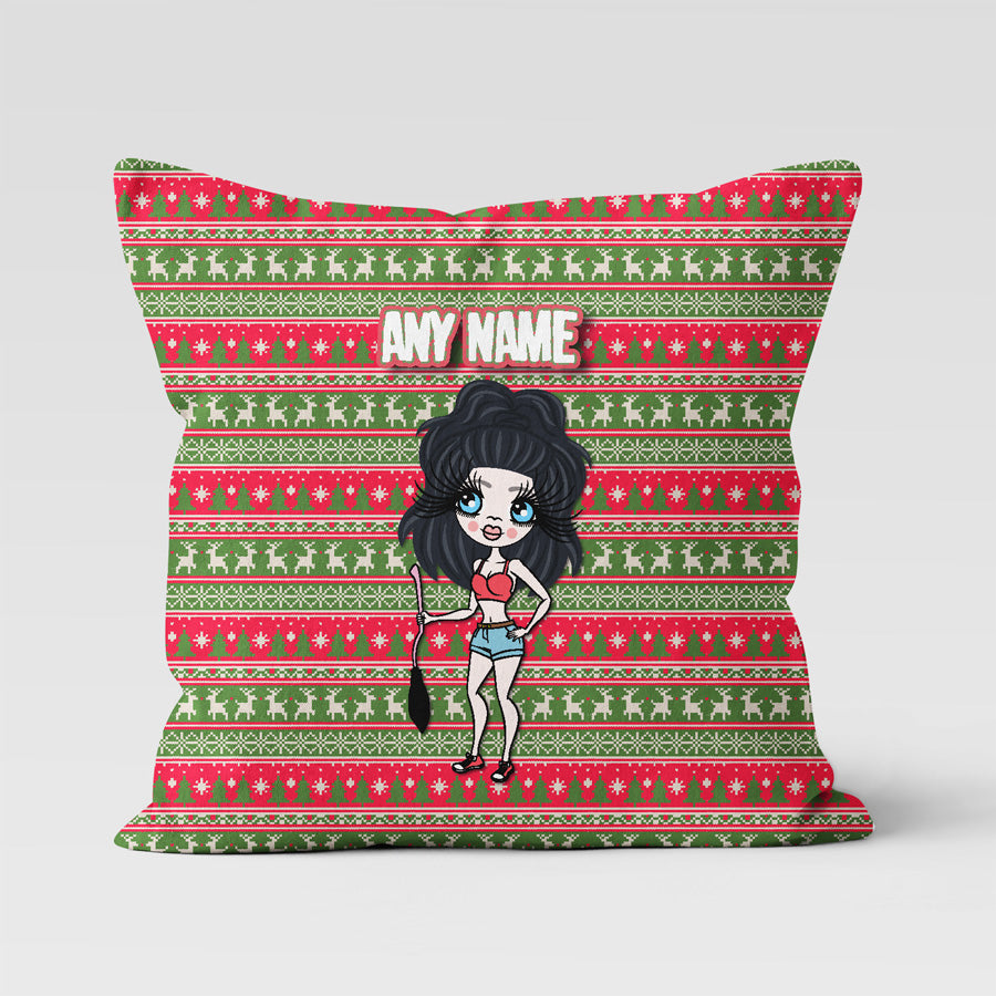 ClaireaBella Personalised Christmas Knit Cushion