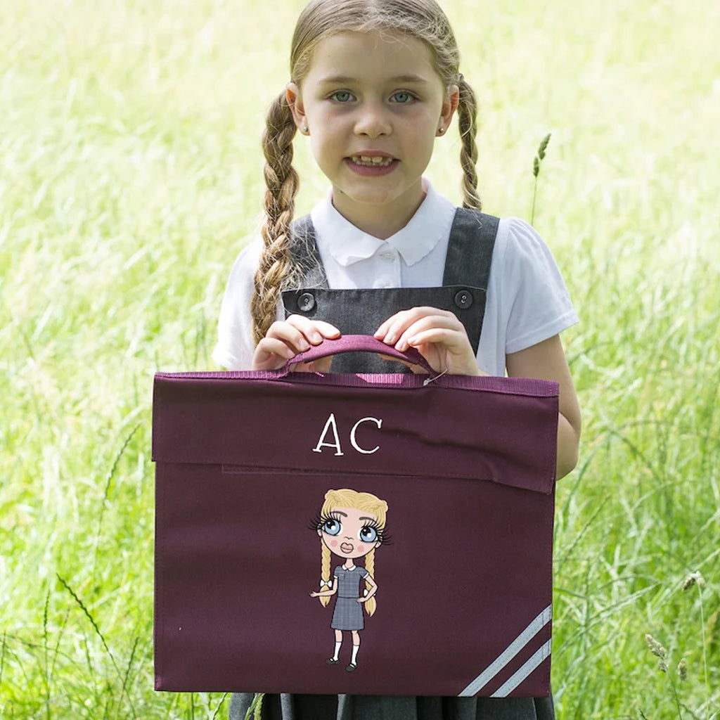 ClaireaBella Girls Initial Book Bag
