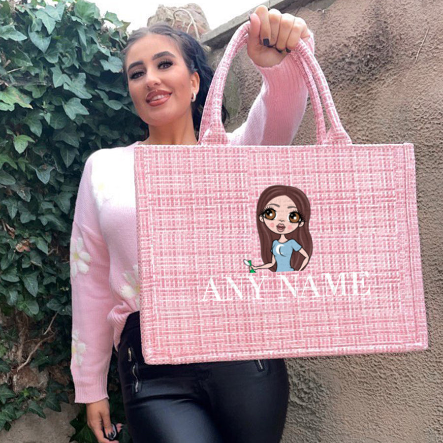 ClaireaBella Personalised LUX Classic Pink Tote Bag