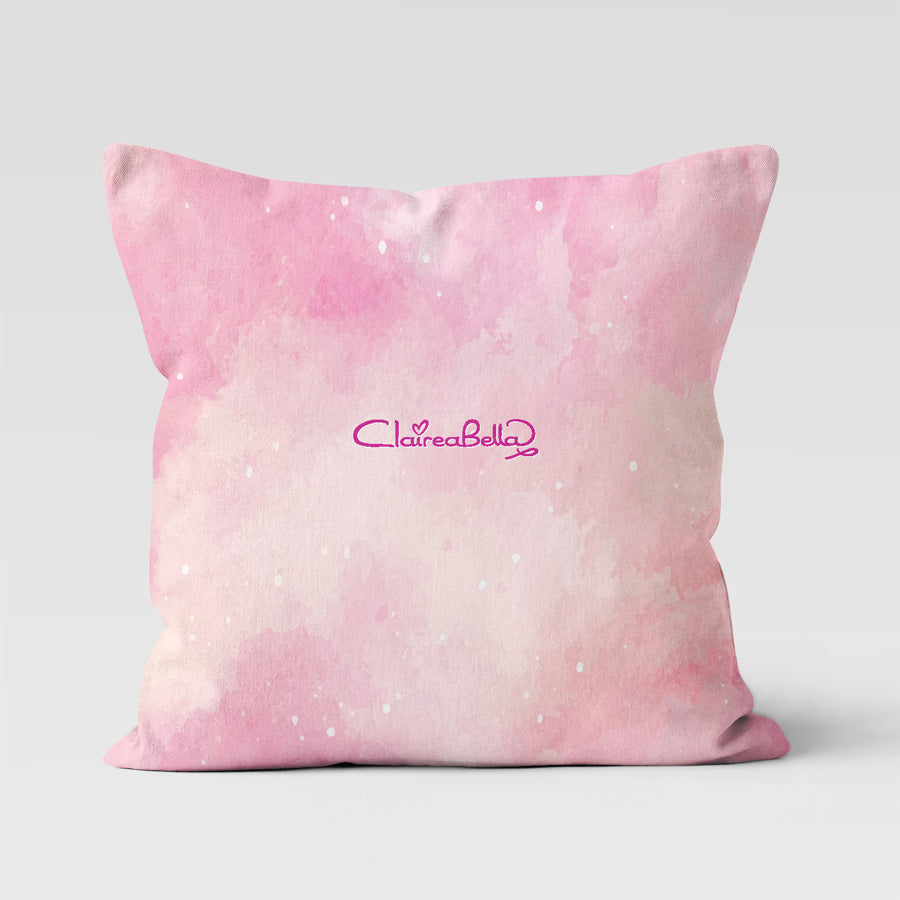 ClaireaBella Personalised Pink Clouds Cushion
