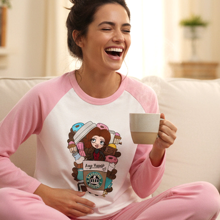 ClaireaBella Personalised Caffeine Queen Pyjamas