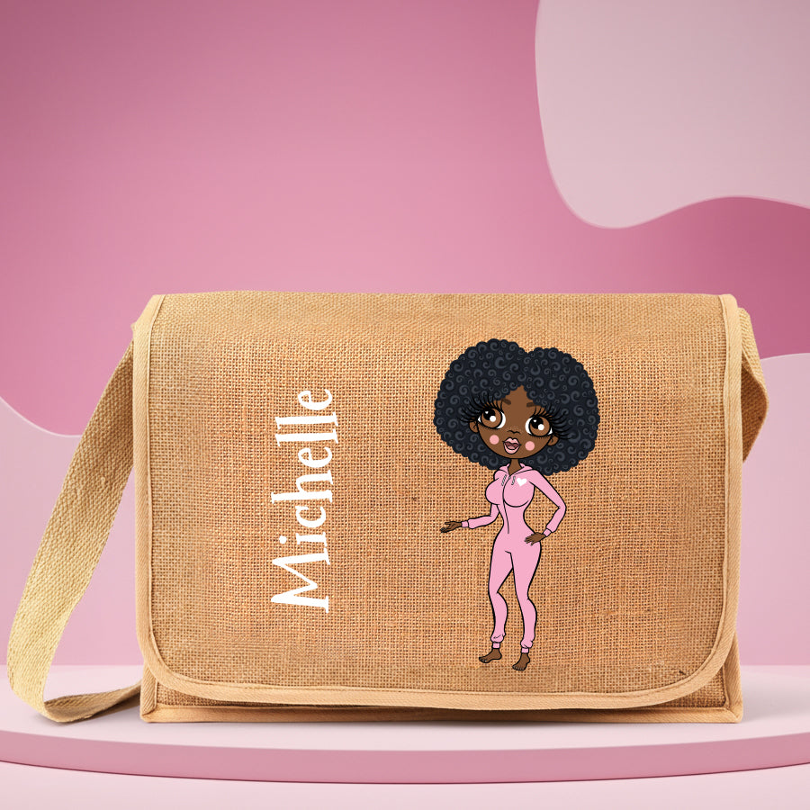 ClaireaBella Personalised Classic Jute Satchel