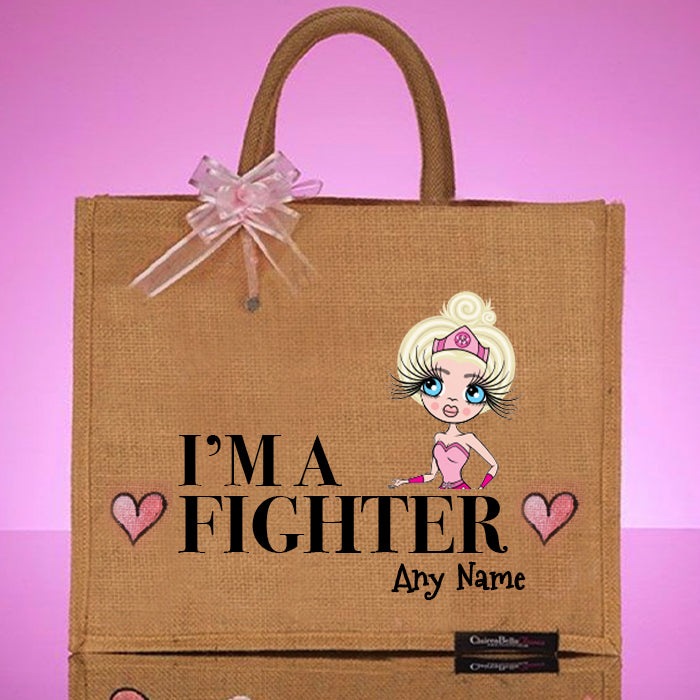 ClaireaBella Personalised Fighter Large Jute Bag