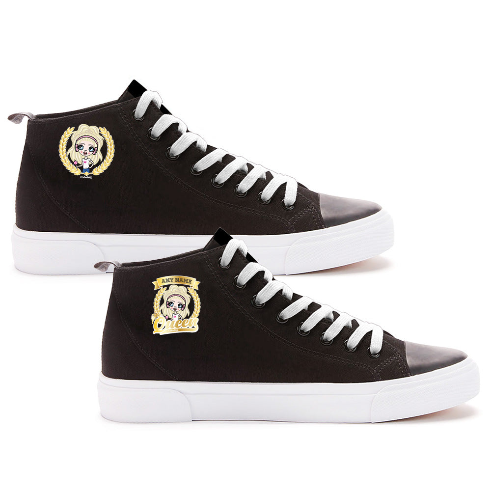 ClaireaBella Girls  X AKEDO Queen High Top Trainers - Black & White