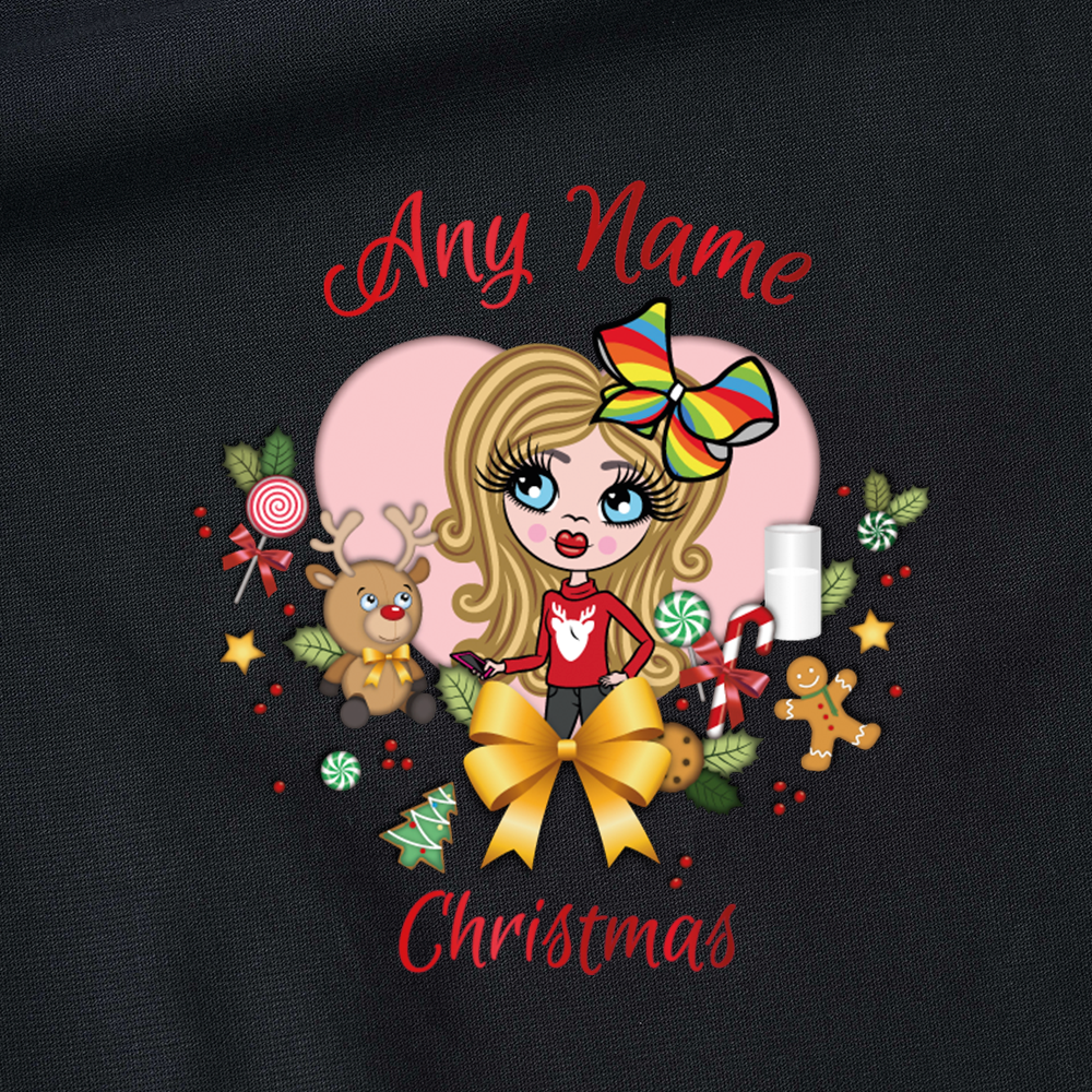 ClaireaBella Girls Christmas Heart Onesie