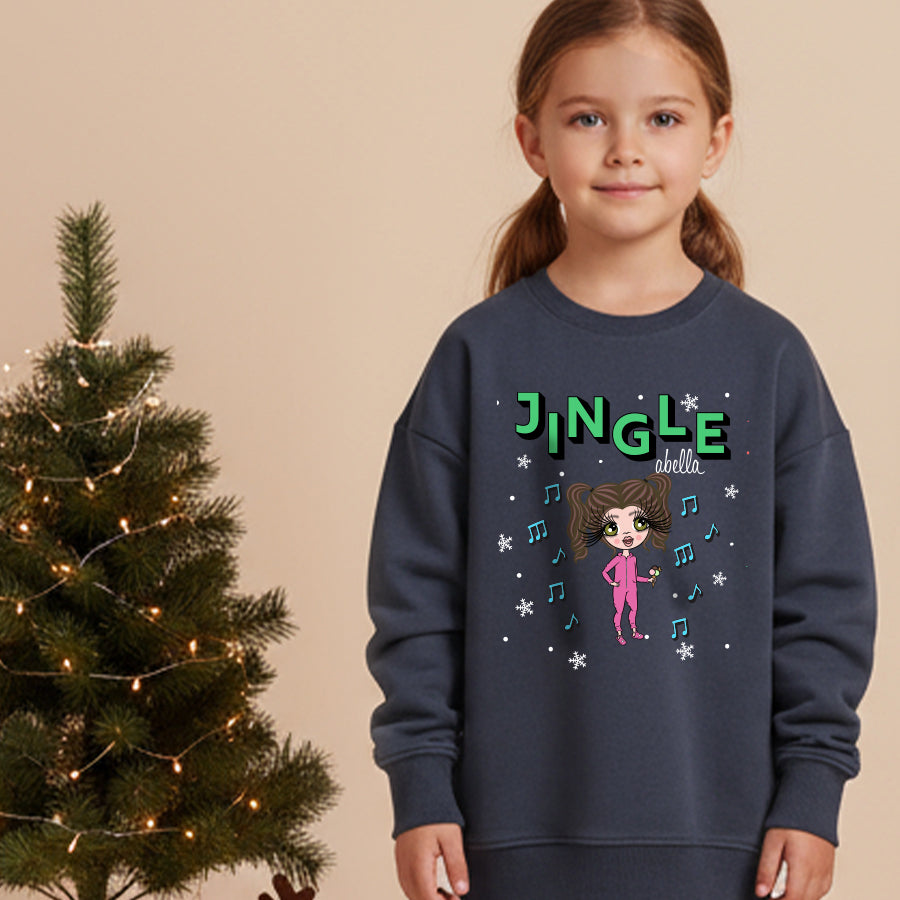 ClaireaBella Girls Jingle aBella Christmas Jumper