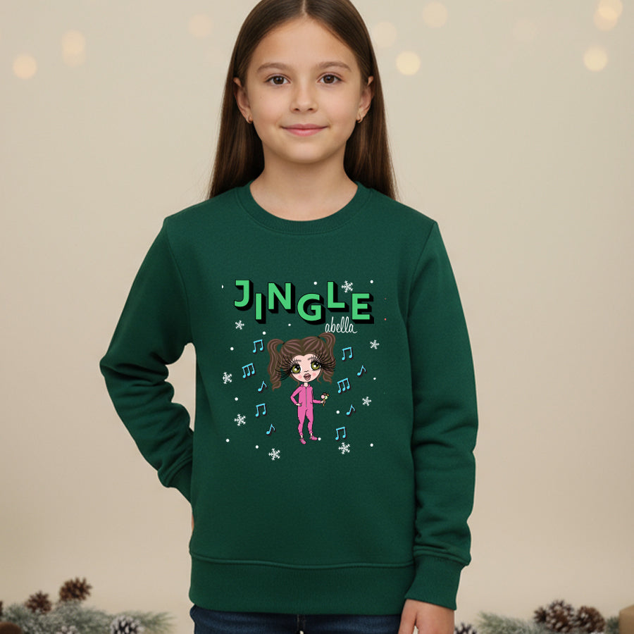 ClaireaBella Girls Jingle aBella Christmas Jumper