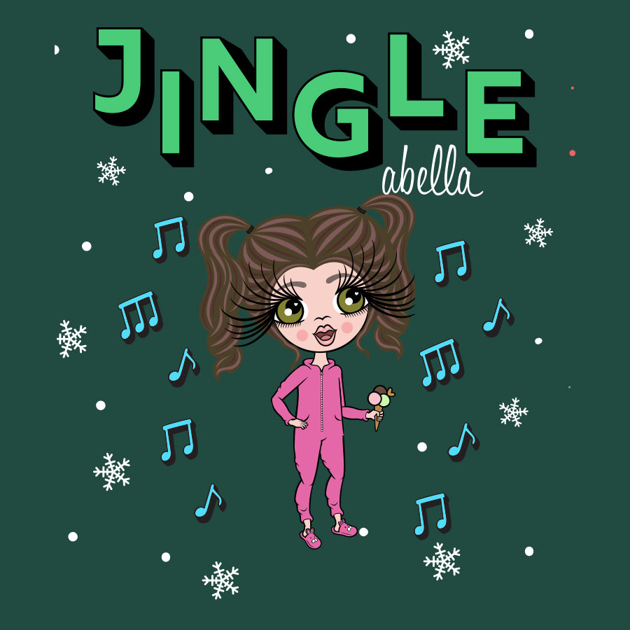 ClaireaBella Girls Jingle aBella Christmas Jumper