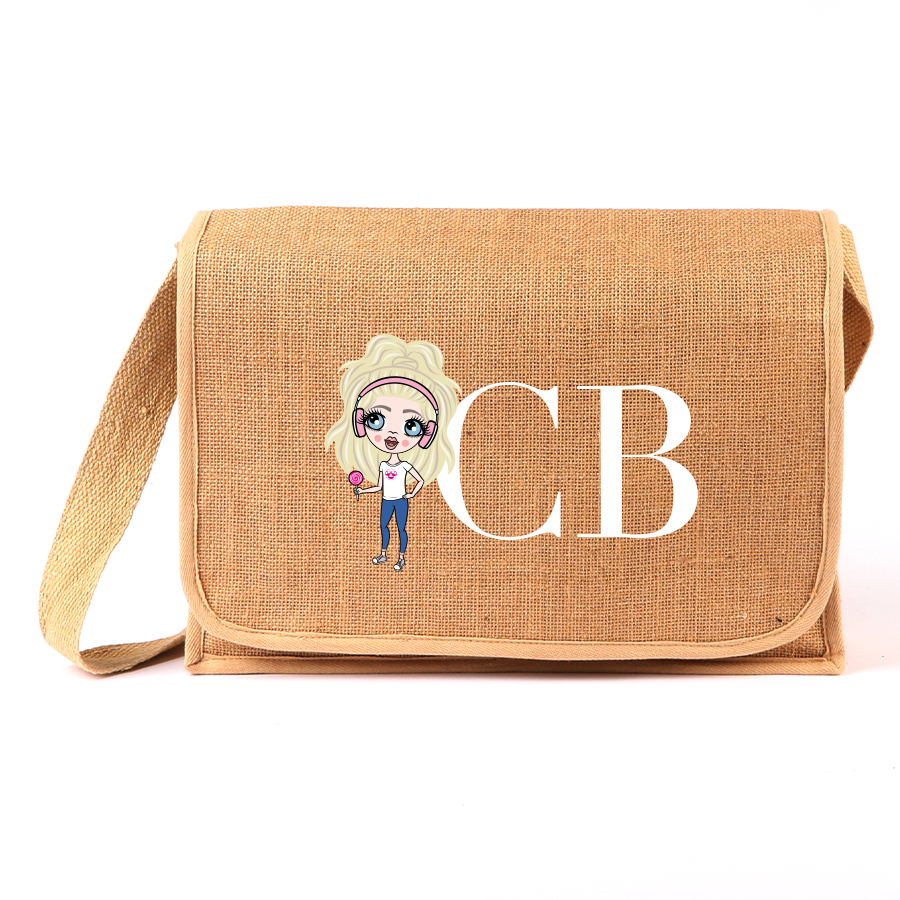 ClaireaBella Girls Personalised LUX Jute Satchel