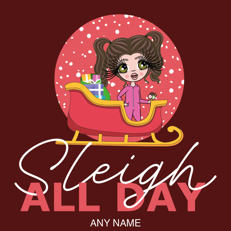 ClaireaBella Girls Sleigh All Day Christmas Jumper
