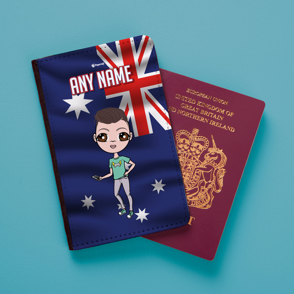 Jnr Boys Australia Flag Passport Cover