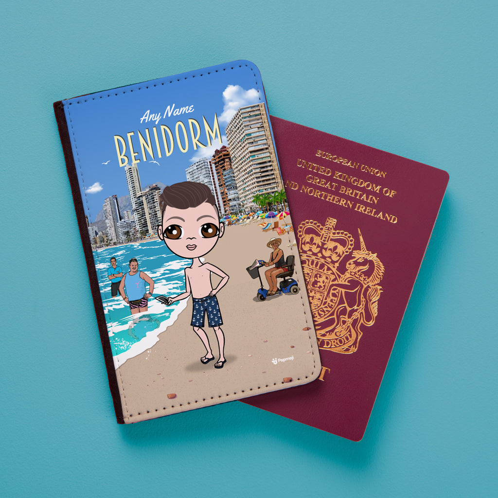 Jnr Boys Personalised Benidorm Passport Cover