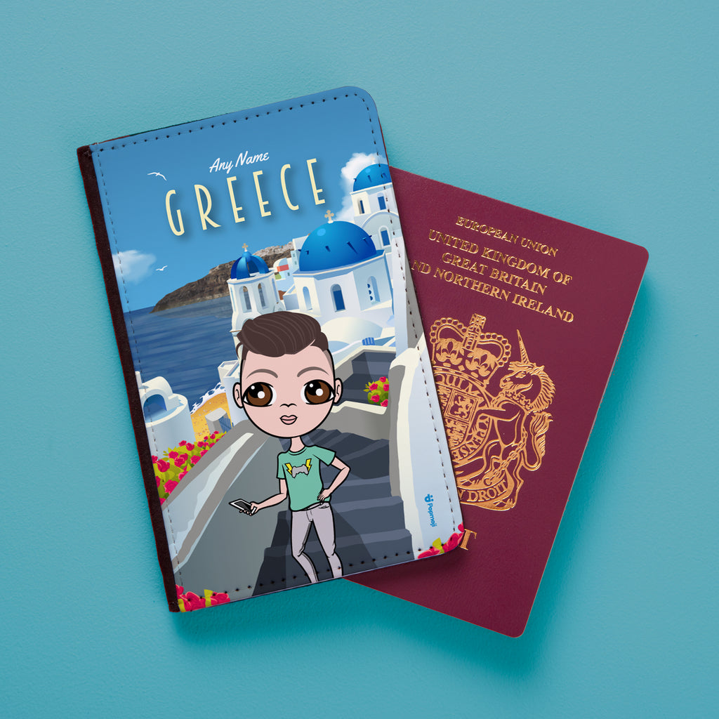 Jnr Boys Personalised Greece Passport Cover