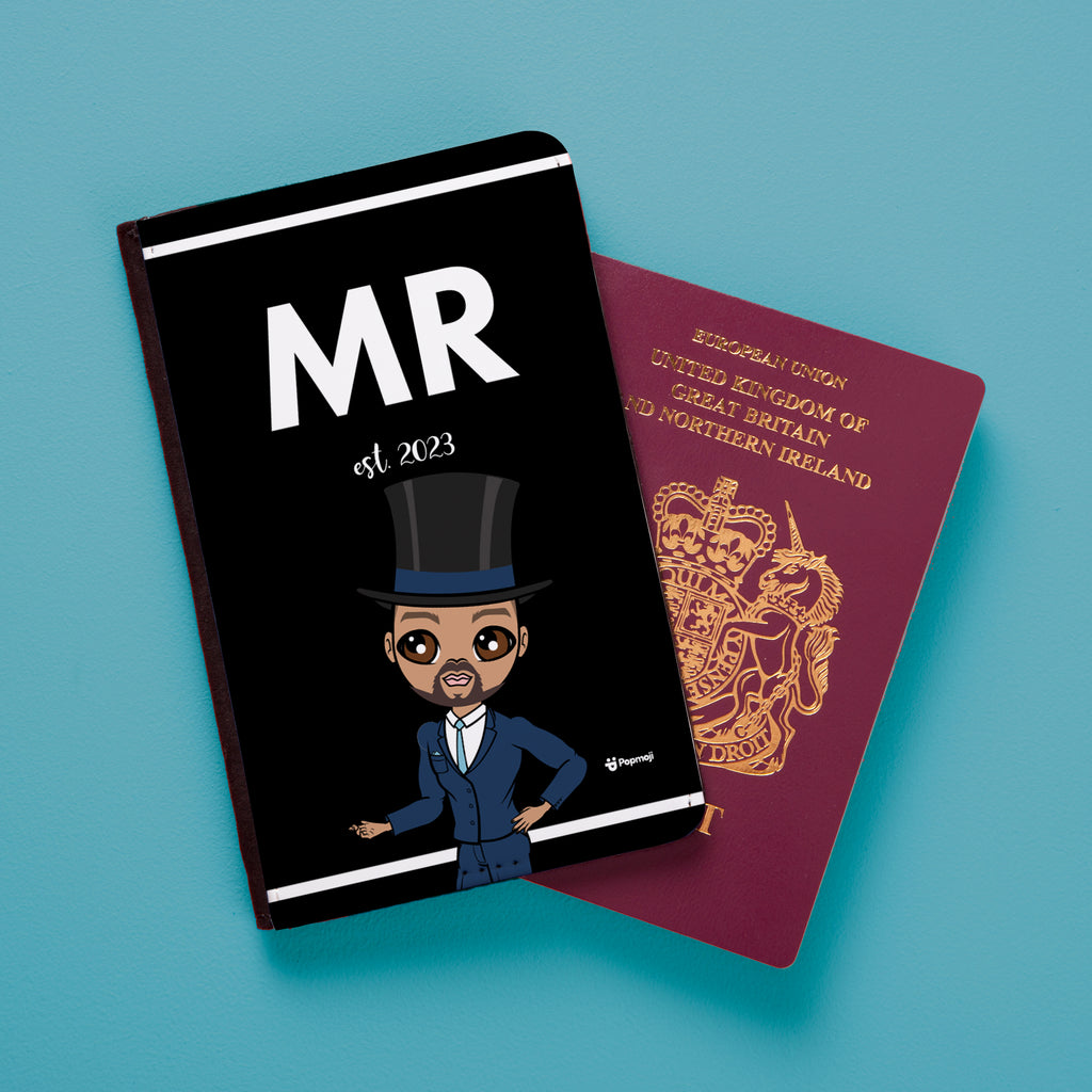MrCB Bold Matching Mr Black Stripe Passport Cover