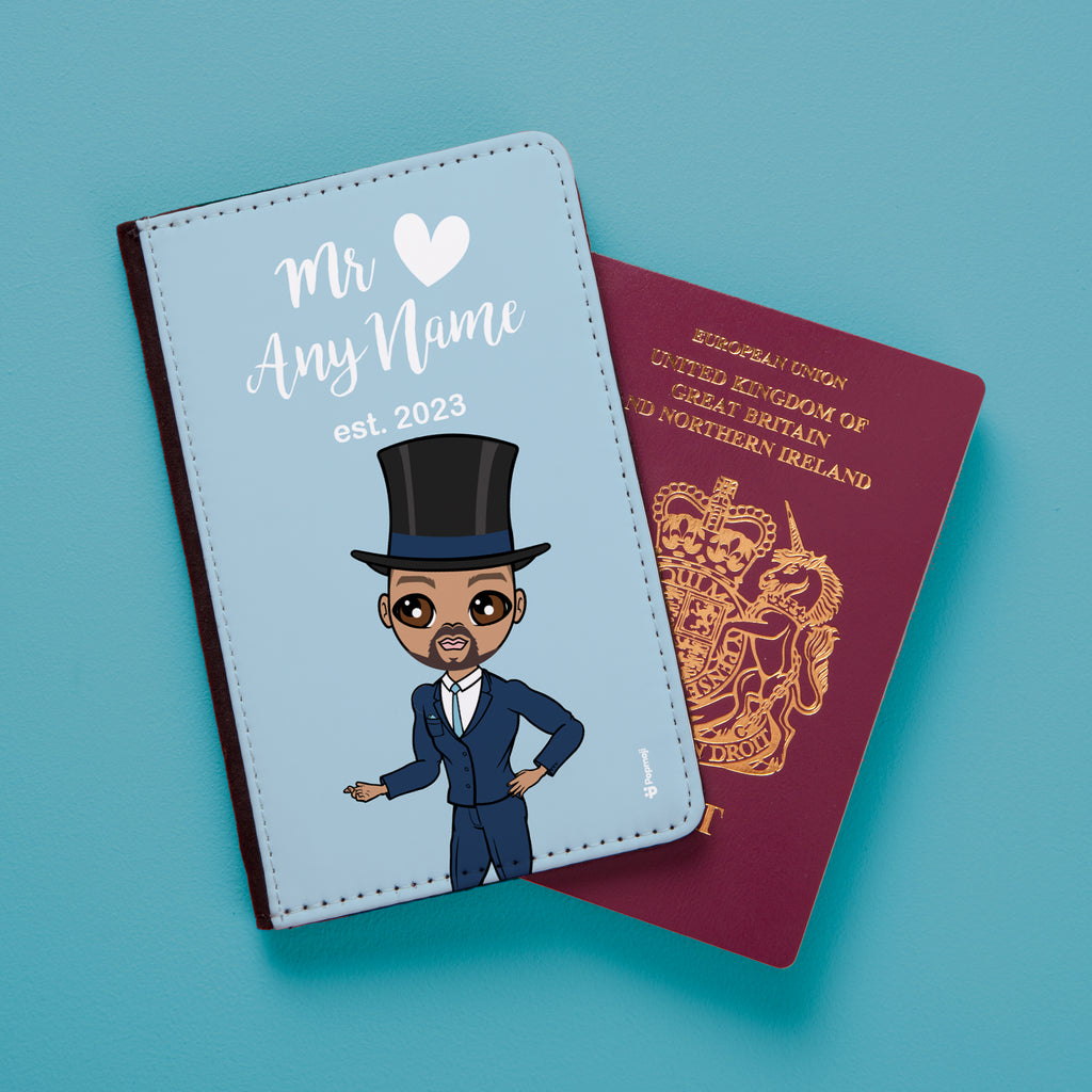 MrCB Bold Matching Mr Light Blue Passport Cover
