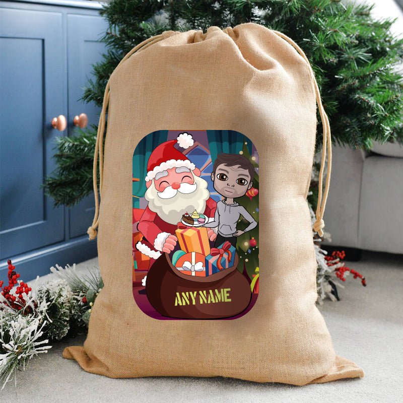 MrCB Personalised Special Package Christmas Hessian Sack