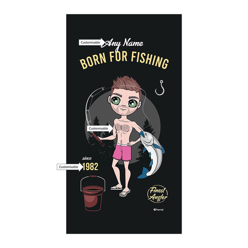 MrCB Born Fishing Beach Towel
