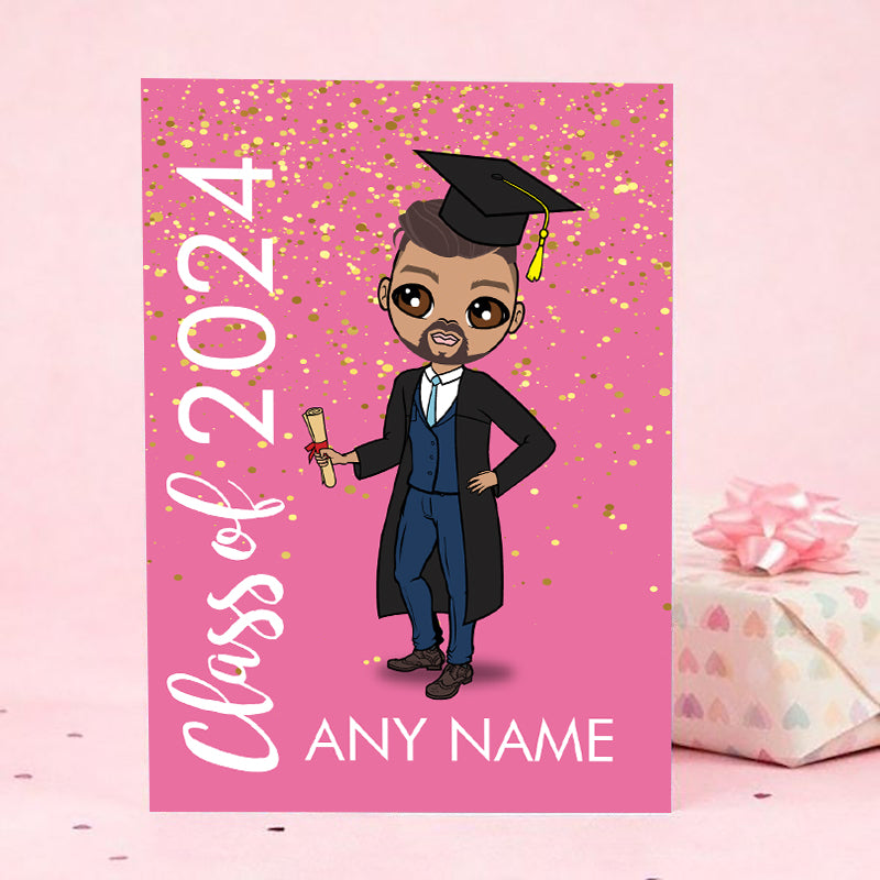MrCB Graduation Pink Confetti Card