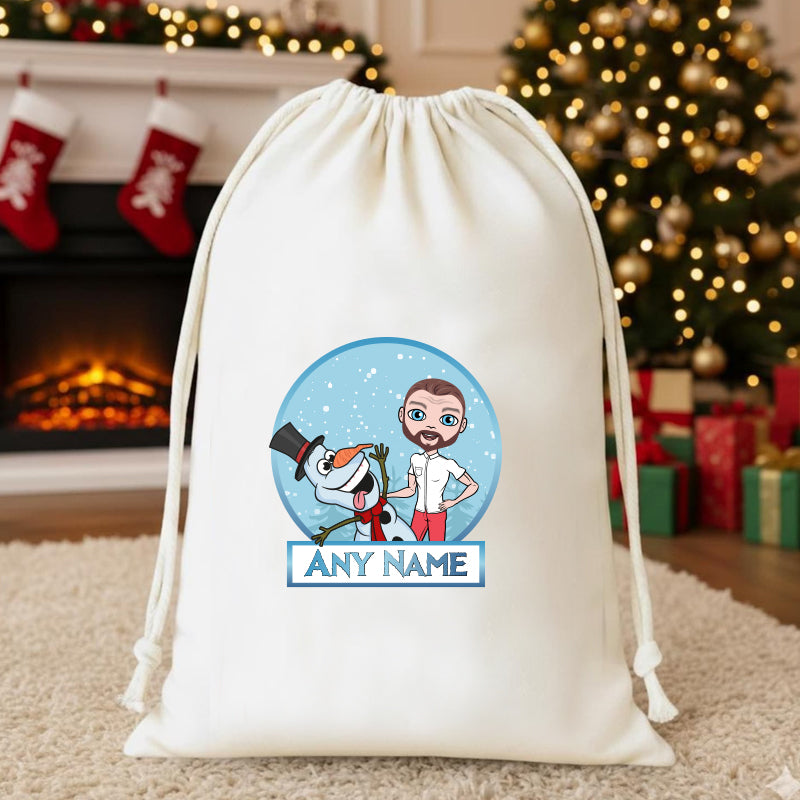 MrCB Personalised Frosty Snowman Christmas Sack