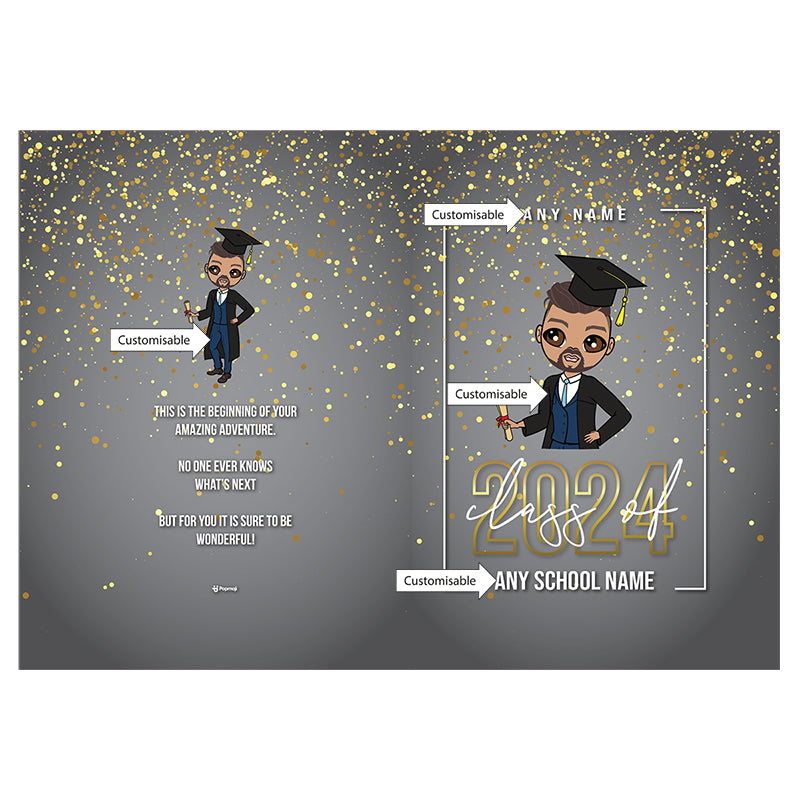 MrCB Grey Confetti Leavers Book