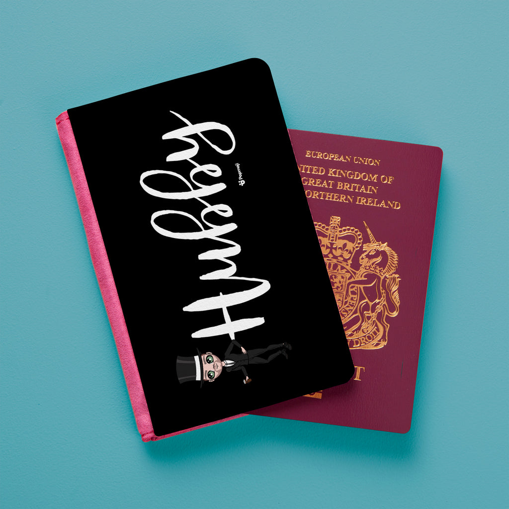 MrCB Bold Hubby Black Passport Cover