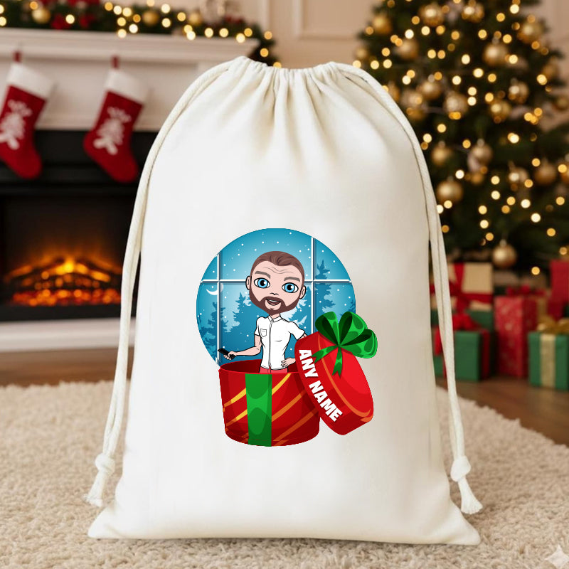 MrCB Personalised Present Christmas Sack