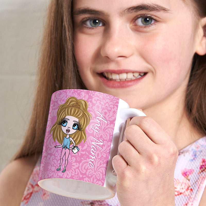 ClaireaBella Girls Lilac Floral Mug