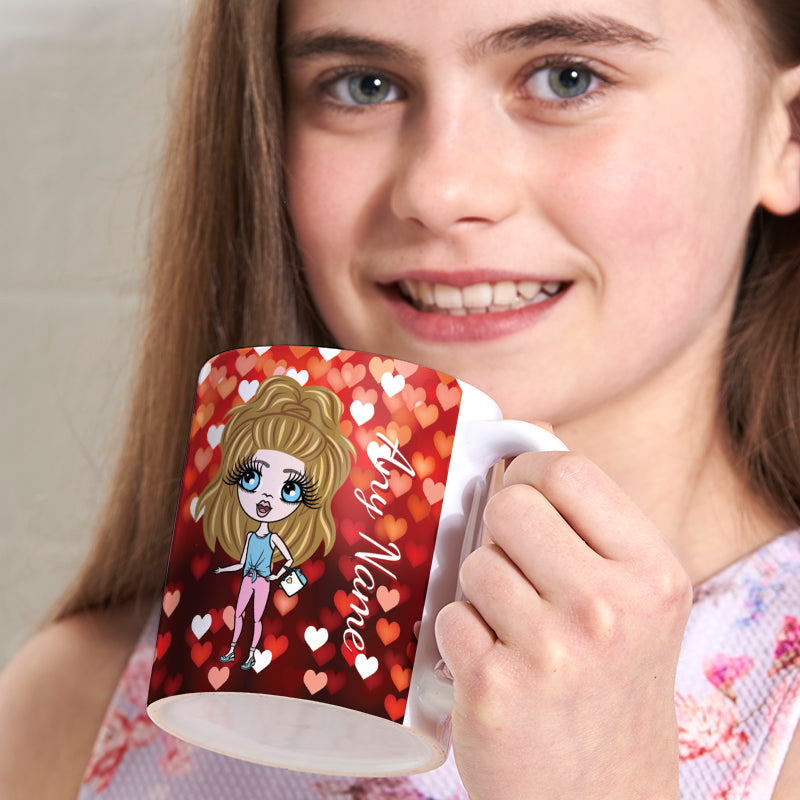ClaireaBella Girls Heart Mug