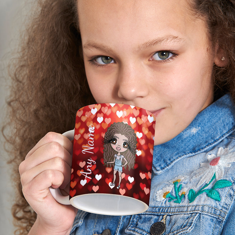 ClaireaBella Girls Heart Mug