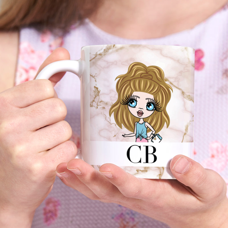 ClaireaBella Girls The LUX Collection Pink Marble Mug